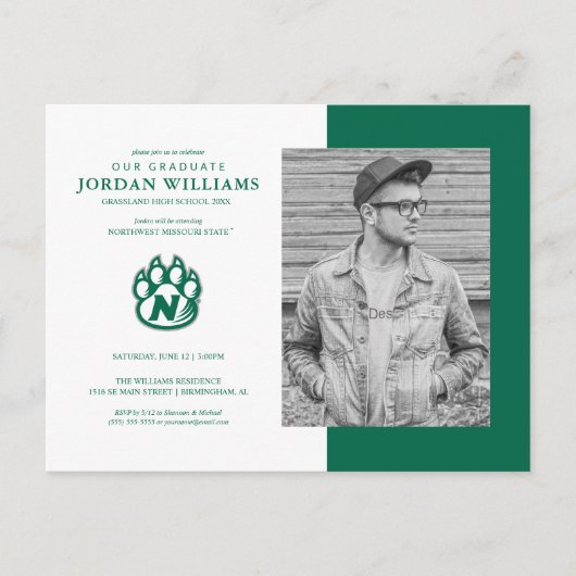 Carte Postale Faire-part Futur diplômé de NW Missouri State (Devant)