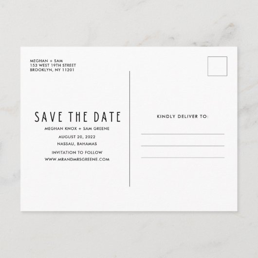 Carte Postale Faire-part Futur M. Mme Mariage Photo Enregistrer la date (Dos)