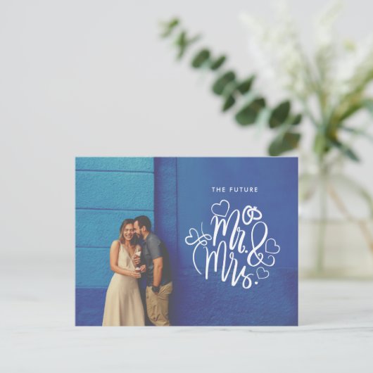 Carte Postale Faire-part Futur M. Mme Mariage Photo Enregistrer la date (Debout devant)