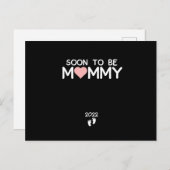 Carte Postale Faire-part Futur Maman 2022 Fête des Mères Première fois (Devant / Derrière)