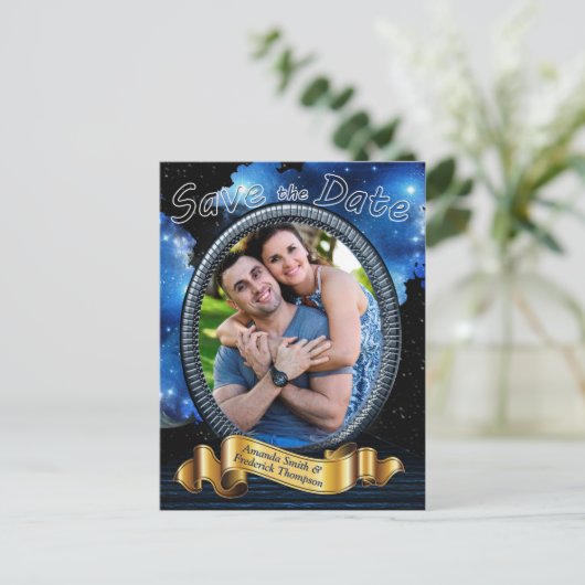 Carte Postale Faire-part Galaxy Portal Enregistrer la date (Debout devant)