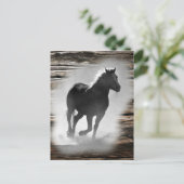 Carte Postale Faire-part Galloping de Wild Horse (Debout devant)