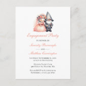 Carte Postale Faire-part Garden Gnome Orange Woodland Engagement Party (Devant)