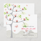 Carte Postale Faire-part Gâteaux Cupcakes Arbre Papillons Joyeux Anniversai (Devant / Derrière)