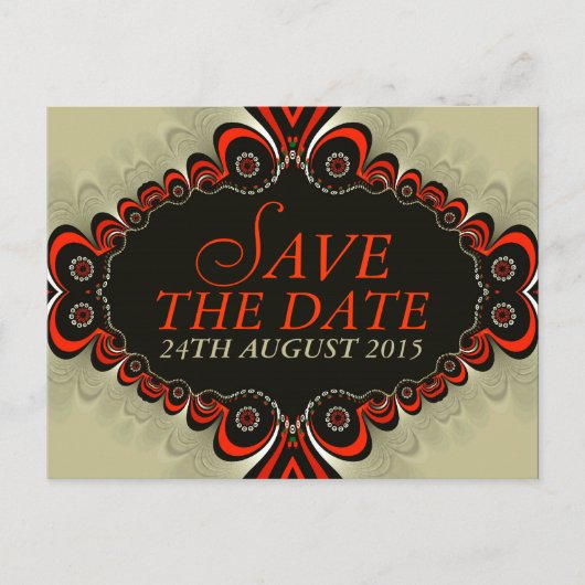 Carte Postale Faire-part Génie exotique conceptions Enregistrer la date car (Devant)