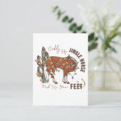 Carte Postale Faire-part Giddy Up Jingle Horses Ramassez Vos Pieds Noël (Debout devant)