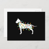 Carte Postale Faire-part Gif Chien | Noël Lumières Grand Danois (Devant / Derrière)