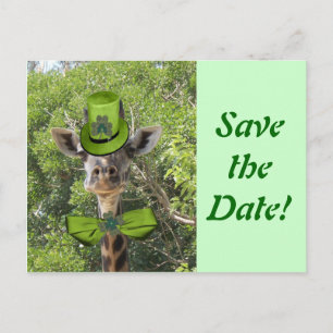 Carte Postale Faire-part Girafe Chanceuse