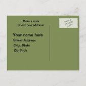 Carte Postale Faire-part Giraffes mignonnes sur Vert Changement d'adresse (Dos)