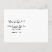 Carte Postale Faire-part Glam Gold Laurel Wreath on Black Change d'adresse (Dos)