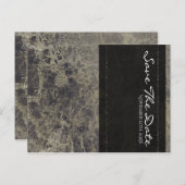 Carte Postale Faire-part Glam Marbre Granite Shimmer Élégant Enregistrer la (Devant / Derrière)