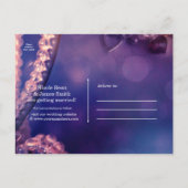 Carte Postale Faire-part Glam Purple Glow Chic Glamor Pearls Enregistrer la (Dos)