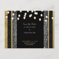 Glamour Noir et Or Paillettes Lumières Enregistrer