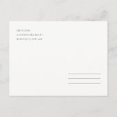 CARTE POSTALE FAIRE-PART GLAMOUR PALE BLEU ARGENTÉ LOTUS ENREGISTRER LA DAT (Dos)