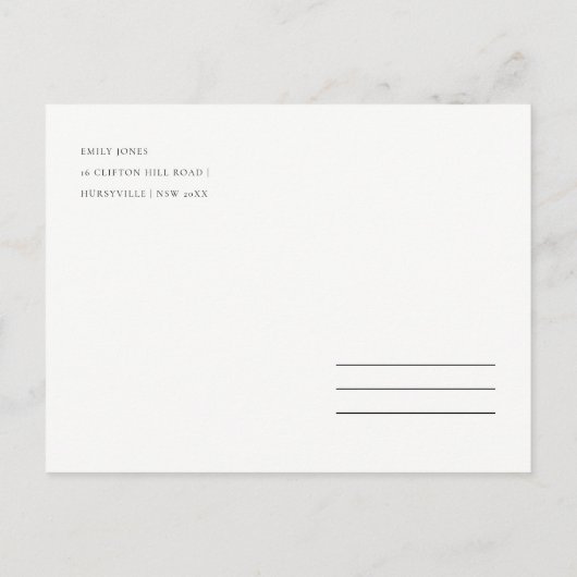 CARTE POSTALE FAIRE-PART GLAMOUR PALE BLEU ARGENTÉ LOTUS ENREGISTRER LA DAT (Dos)