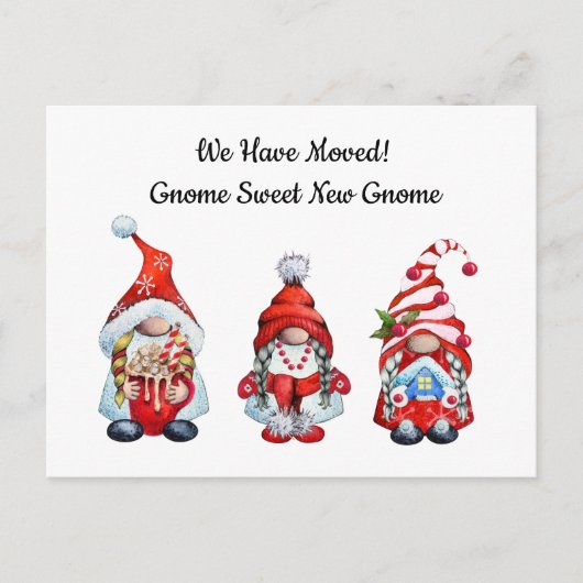 Carte Postale Faire-part Gnome de nouvelle maison Mobile Gnome doux Gnome r (Devant)