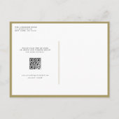 Carte Postale Faire-part Gold Boho Botanical QR Code Enregistrer la date (Dos)