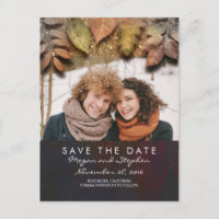 Gold Fall Leaves Photo Enregistrer la date