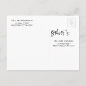 Carte Postale Faire-part Gold Foil Script Wedding Enregistrer la date Anana (Dos)