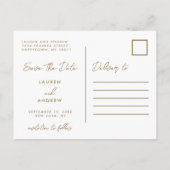 Carte Postale Faire-part Gold Funny Kids Photo Script Mariage Enregistrer l (Dos)
