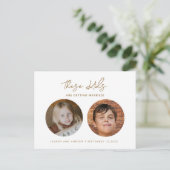 Carte Postale Faire-part Gold Funny Kids Photo Script Mariage Enregistrer l (Debout devant)