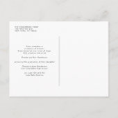 Carte Postale Faire-part Gold Minimalist Class of 2022 Photo Graduation (Dos)