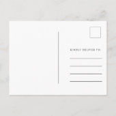 Carte Postale Faire-part Gold palm arbre feuille script tropical enregistre (Dos)