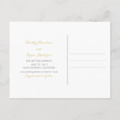 Carte Postale Faire-part Gold Parties scintillant Confetti Enregistrer la d (Dos)