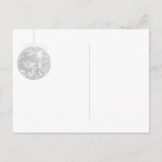 Carte Postale Faire-part Gold Silver Winter Wedding Enregistrer la date (Dos)