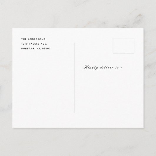 Carte Postale Faire-part Gold Tassel & Casquette 2 Diplôme photo (Dos)