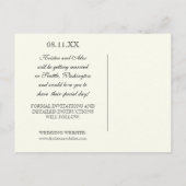 Carte Postale Faire-part Golden Filigree, Grey - Enregistrer l'annonce de l (Dos)