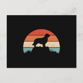 Carte Postale Faire-part Golden Retriever Amoureux des chiens Retro Sunset
