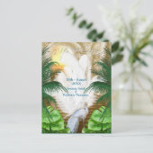 Carte Postale Faire-part Golden Royal Peacock Temple Dreams (Debout devant)