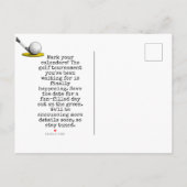 Carte Postale Faire-part Golf Enregistrer la date Golf Tournoi amour mariag (Dos)