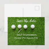 Carte Postale Faire-part Golf Sauvez la date Tournoi de golf (Devant / Derrière)