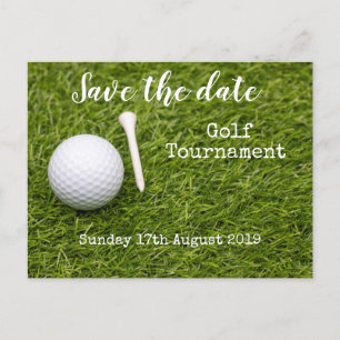 Carte Postale Faire-part Golf Sauvez la date Tournoi de golf