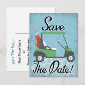 Carte Postale Faire-part Golf Save The Date - Golf Party Golf Event (Devant / Derrière)