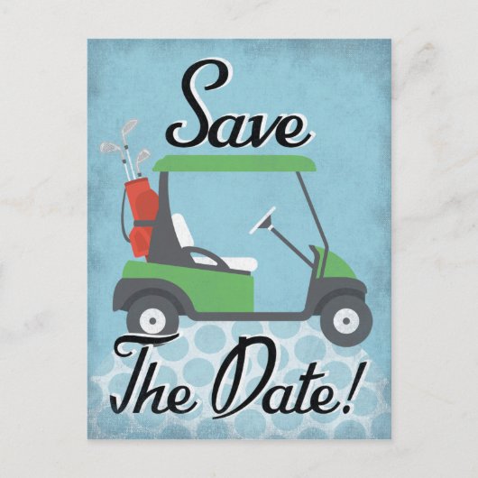 Carte Postale Faire-part Golf Save The Date - Golf Party Golf Event (Devant)