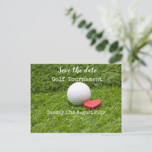 Carte Postale Faire-part Golf Save the date Tournoi de golf Annonce (Debout devant)