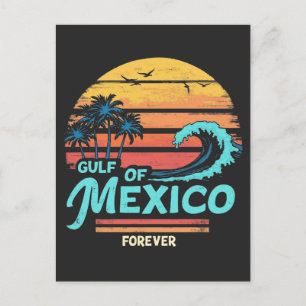 Carte Postale Faire-part Golfe du Mexique Vintage Beach Mexicaine Forever