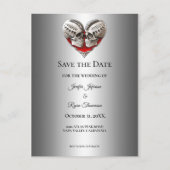 Carte Postale Faire-part Gothic halloween wedding save the date postcard (Devant)