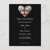 Carte Postale Faire-part Gothic halloween wedding save the date postcard (Devant)