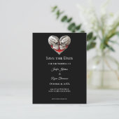 Carte Postale Faire-part Gothic halloween wedding save the date postcard (Debout devant)