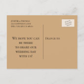 Carte Postale Faire-part Gothic halloween wedding save the date postcard (Dos)