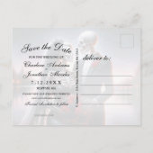 Carte Postale Faire-part Gothic Skeleton Couple Navy Save the Date (Dos)