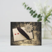 Carte Postale Faire-part gothique amour steampunk mariage enregistrer la da (Debout devant)