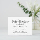Carte Postale Faire-part Gothique Enregistrer Le Mariage Date (Debout devant)