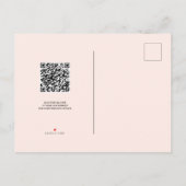 Carte Postale Faire-part Gouttes de rosée rose saumon Designer Enregistrer  (Dos)