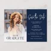 Carte Postale Faire-part Graduation 2025 Photo Enregistrer la date Grad (Devant)