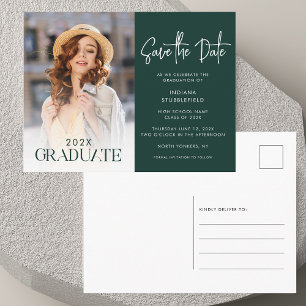 Carte Postale Faire-part Graduation 2025 Photo Enregistrer la date Grad
